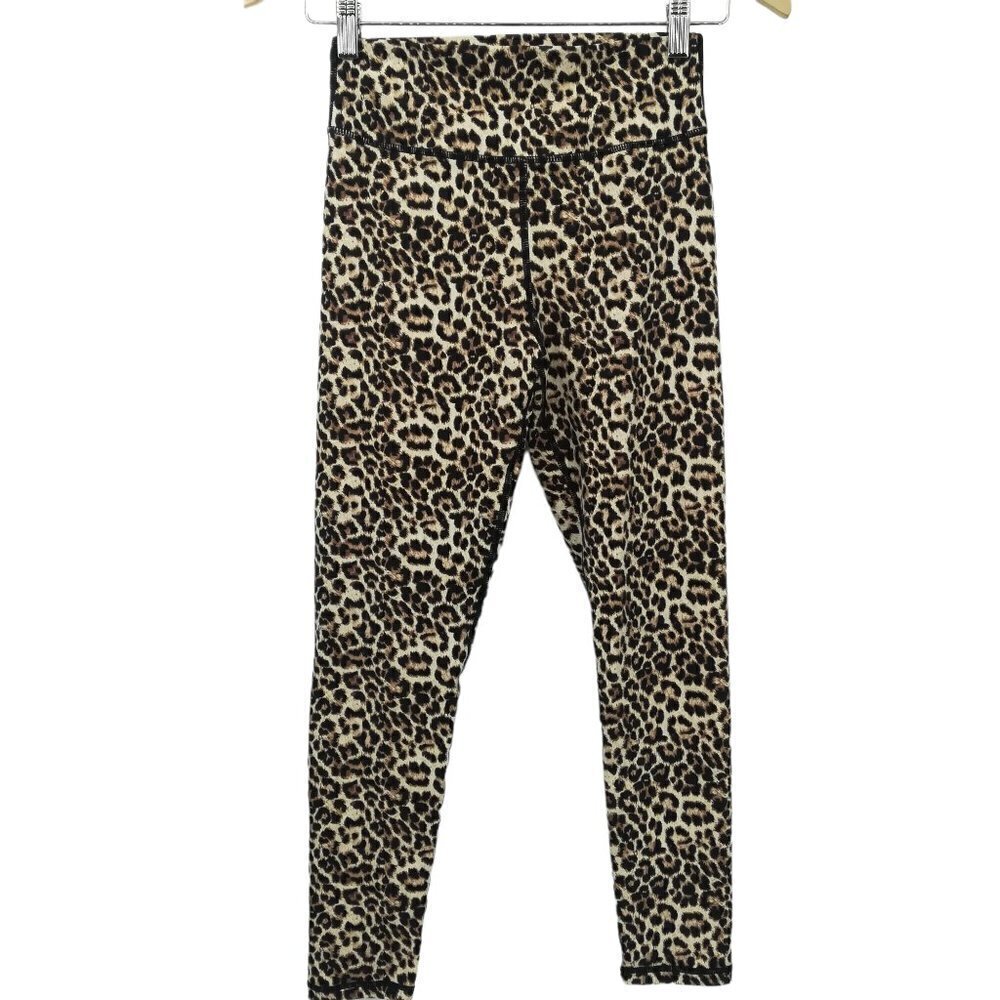 Zyia Brilliant Leopard Scrunchy What Leggings Size 6-8 Scrunch Bum Black Tan
